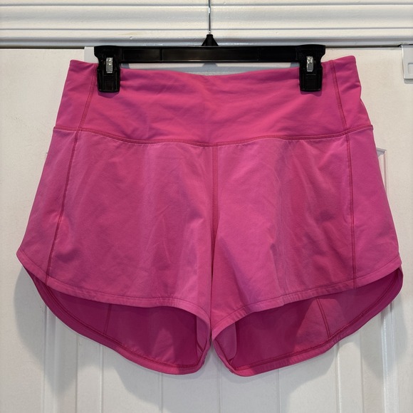 Lululemon Womens Speed Up Mid-Rise Lined Shorts Size 8 Pink Running Workout - Picture 1 of 11